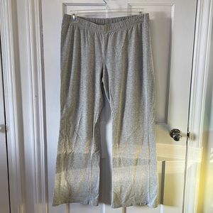 Lands End Heather Gray Bell Bottom Lounge Yoga Pants